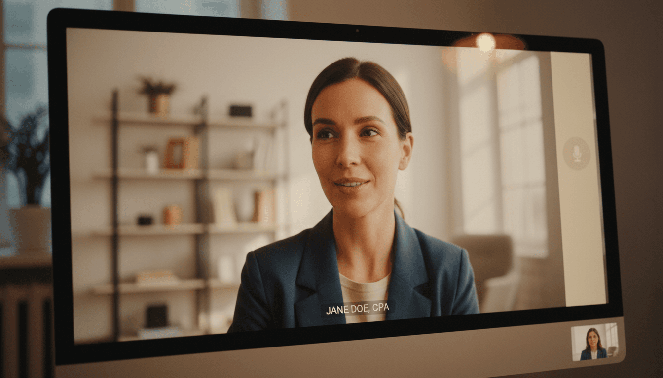 Professional providing direct support via video consultation